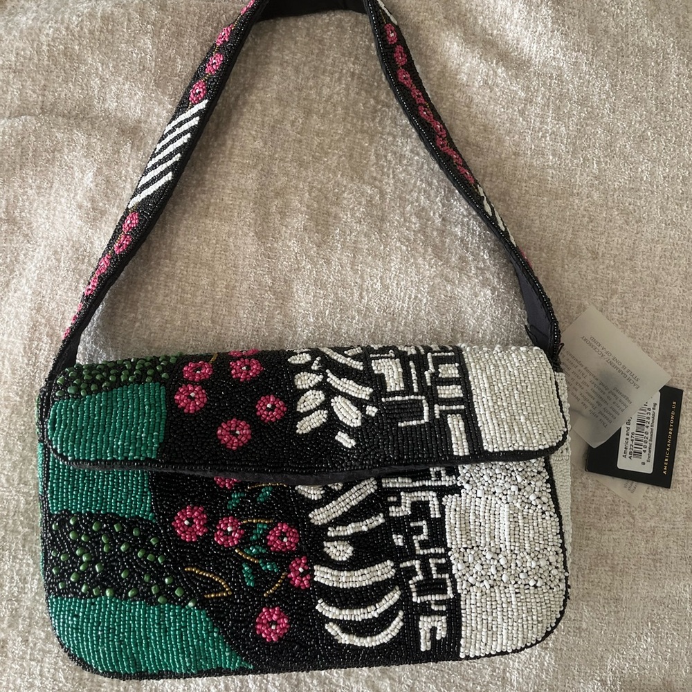 Beaded Women’s Shoulder Bag - Multicolor
